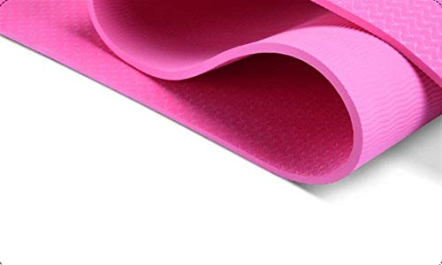 WMYATING Esterillas de yoga gruesas, rentables, antideslizantes y duraderas para el hogar, alargan la manta antideslizante de yoga gruesa alfombra de baile infantil (color: rosa, tamaño: 8 mm)