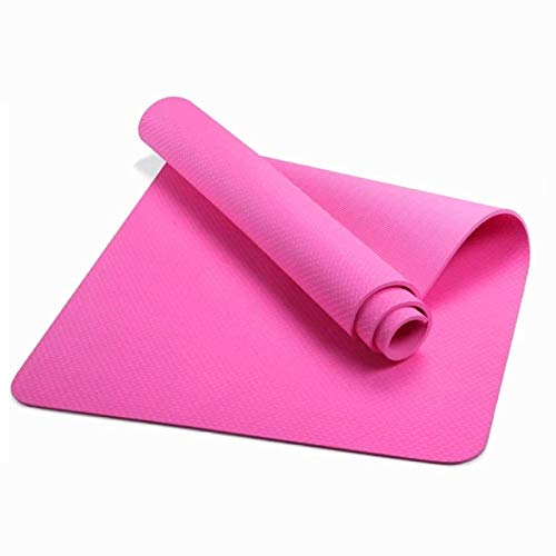 WMYATING Esterillas de yoga gruesas, rentables, antideslizantes y duraderas para el hogar, alargan la manta antideslizante de yoga gruesa alfombra de baile infantil (color: rosa, tamaño: 8 mm)