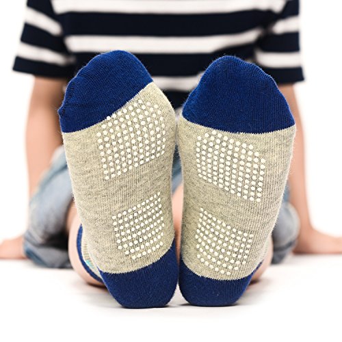Wobon 12 Pares de Calcetines Antideslizantes para Niños Pequeños Algodón Lindo con Puños, Calcetines Antideslizantes para Bebés (12 pares de avión y coche, 3-5 años) Wobon 12 Pares de Calcetines Antideslizantes para Niños Pequeños Algodón Lindo con Puños, Calcetines Antideslizantes para Bebés (12 pares de avión y coche, 3-5 años)