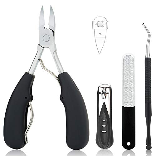 Wodasi Alicates Cortaúñas Profesional 5 en 1, Alicates Uñas Pies, Cortauñas Pies Profesionales, Pinzas para Uñas Gruesas y Duras, Manicura Cortaúñas Kit Profesional con Caja de Almacenaje Wodasi Alicates Cortaúñas Profesional 5 en 1, Alicates Uñas Pies, Cortauñas Pies Profesionales, Pinzas para Uñas Gruesas y Duras, Manicura Cortaúñas Kit Profesional con Caja de Almacenaje