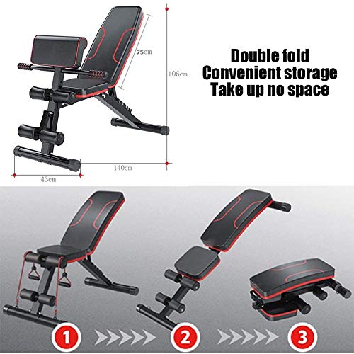 WOERD Banco de Pesas Plegable - Banco de Musculacion Multifunción para Entrenamiento de Cuerpo Entero, Sistema para Entrenar los Abdominales, Banco de Pesas Regulable WOERD Banco de Pesas Plegable - Banco de Musculacion Multifunción para Entrenamiento de Cuerpo Entero, Sistema para Entrenar los Abdominales, Banco de Pesas Regulable