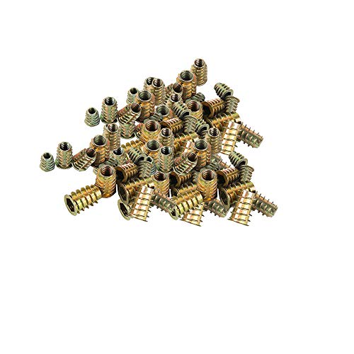 Wohlstand100 pcs/bolsa Rosca Hex Socket,Aleación Zinc Insertos de RoscaM4*10mm/M5*10mm/M6*12mm/M8*14mm,Carpintería Madera Kit de Herramienta de Surtido de Tuercas para Mueble de Madera (4 Tamaños) Wohlstand100 pcs/bolsa Rosca Hex Socket,Aleación Zinc Insertos de RoscaM4*10mm/M5*10mm/M6*12mm/M8*14mm,Carpintería Madera Kit de Herramienta de Surtido de Tuercas para Mueble de Madera (4 Tamaños)