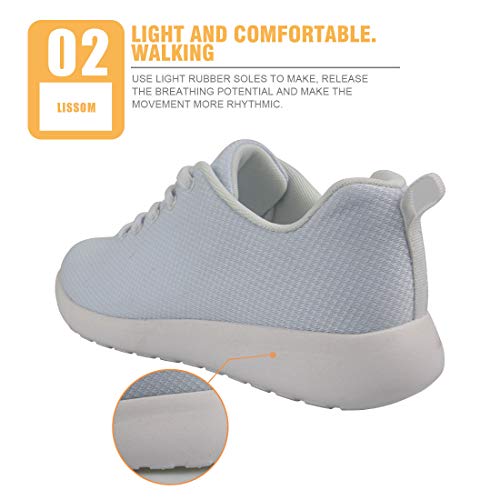 Woisttop Bear Doctor Blue Zapatillas para Correr Trail Mujeres Hombres Cordones Tela Zapatillas Deportivas Transpirables Zapatillas Deportivas Ligeras