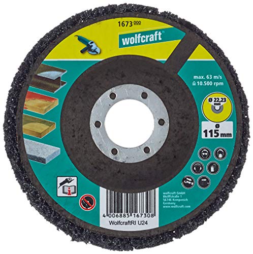 Wolfcraft 1673000 (L) disco de limpiar universal para amoladora PACK 1, 115x22mm