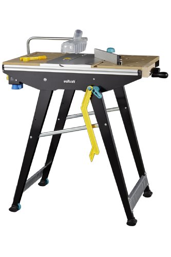 Wolfcraft 6906000 - Banco de trabajo MASTER cut 1500 - Mesa de trabajo y para máquinas incluye interruptor de seguridad EU, ex. GB, IRL, DK, CH 940 x 640 x 865 mm negro