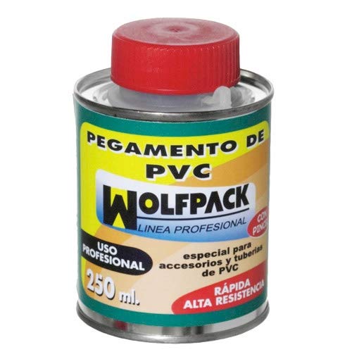 WOLFPACK LINEA PROFESIONAL 14020165 Pegamento PVC Wolfpack Con Pincel 250 ml WOLFPACK LINEA PROFESIONAL 14020165 Pegamento PVC Wolfpack Con Pincel 250 ml