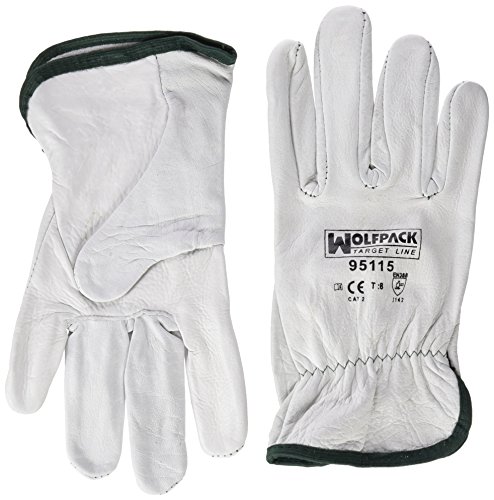 WOLFPACK LINEA PROFESIONAL 15030040 Guantes Piel FLOR 8" Con Colgador