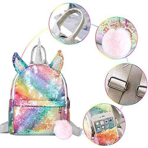 WolinTek Mochila de Unicornio, Mochila Escolar para niƱa, Mochila de Lentejuelas, Mochila de Viaje,Mochila de Moda Cute Glitter Girl WolinTek Mochila de Unicornio, Mochila Escolar para niƱa, Mochila de Lentejuelas, Mochila de Viaje,Mochila de Moda Cute Glitter Girl