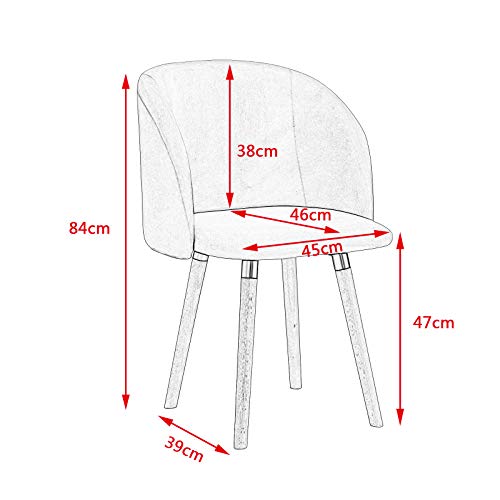 WOLTU 1x Sillas de Comedor Nordicas Estilo Vintage Dining Chairs Juego de 1 Sillas de Cocina Tulip Sillas Tapizadas en Terciopelo Silla de Conferencia Silla de Escritorio Rosa BH121rs-1 WOLTU 1x Sillas de Comedor Nordicas Estilo Vintage Dining Chairs Juego de 1 Sillas de Cocina Tulip Sillas Tapizadas en Terciopelo Silla de Conferencia Silla de Escritorio Rosa BH121rs-1