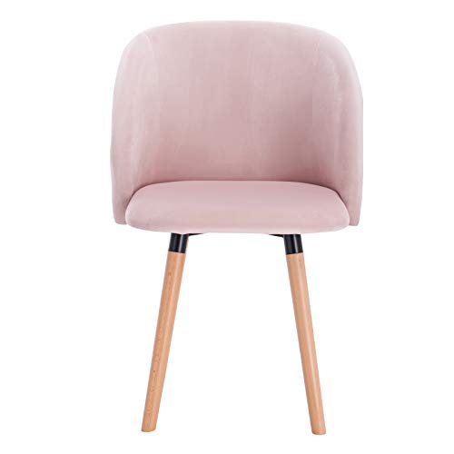 WOLTU 1x Sillas de Comedor Nordicas Estilo Vintage Dining Chairs Juego de 1 Sillas de Cocina Tulip Sillas Tapizadas en Terciopelo Silla de Conferencia Silla de Escritorio Rosa BH121rs-1 WOLTU 1x Sillas de Comedor Nordicas Estilo Vintage Dining Chairs Juego de 1 Sillas de Cocina Tulip Sillas Tapizadas en Terciopelo Silla de Conferencia Silla de Escritorio Rosa BH121rs-1