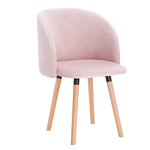 WOLTU 1x Sillas de Comedor Nordicas Estilo Vintage Dining Chairs Juego de 1 Sillas de Cocina Tulip Sillas Tapizadas en Terciopelo Silla de Conferencia Silla de Escritorio Rosa BH121rs-1 WOLTU 1x Sillas de Comedor Nordicas Estilo Vintage Dining Chairs Juego de 1 Sillas de Cocina Tulip Sillas Tapizadas en Terciopelo Silla de Conferencia Silla de Escritorio Rosa BH121rs-1