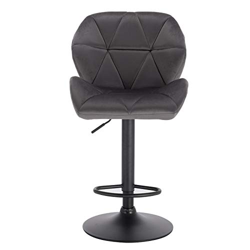 WOLTU 2X Taburete de Bar con Respaldo Sillas de Bar Regulables en Altura, con Asiento Acolchado Terciopelo Sillas Giratorias Muebles Cocina Silla de Comedor Gris Oscuro WOLTU 2X Taburete de Bar con Respaldo Sillas de Bar Regulables en Altura, con Asiento Acolchado Terciopelo Sillas Giratorias Muebles Cocina Silla de Comedor Gris Oscuro