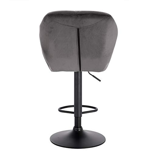 WOLTU 2X Taburete de Bar con Respaldo Sillas de Bar Regulables en Altura, con Asiento Acolchado Terciopelo Sillas Giratorias Muebles Cocina Silla de Comedor Gris Oscuro WOLTU 2X Taburete de Bar con Respaldo Sillas de Bar Regulables en Altura, con Asiento Acolchado Terciopelo Sillas Giratorias Muebles Cocina Silla de Comedor Gris Oscuro