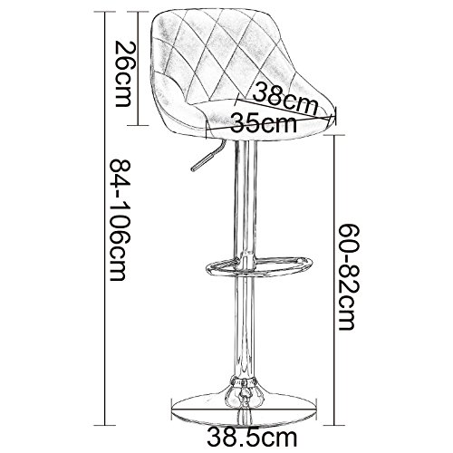 WOLTU 2X Taburetes de Bar con Respaldo Cuero Sintético Taburetes Alto Cocina Regulable en Altura Taburetes Giratorio Sillas Bar Taburete de Trabajo Caqui+Blanco BH30kk-2 WOLTU 2X Taburetes de Bar con Respaldo Cuero Sintético Taburetes Alto Cocina Regulable en Altura Taburetes Giratorio Sillas Bar Taburete de Trabajo Caqui+Blanco BH30kk-2