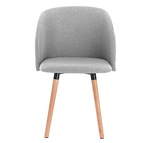 WOLTU 4X Sillas de Comedor Nordicas Estilo Vintage Dining Chairs Juego de 4 Sillas de Cocina Tulip Sillas Tapizadas en Lino Silla de Conferencia Silla de Escritorio Gris Claro BH120hgr-4 WOLTU 4X Sillas de Comedor Nordicas Estilo Vintage Dining Chairs Juego de 4 Sillas de Cocina Tulip Sillas Tapizadas en Lino Silla de Conferencia Silla de Escritorio Gris Claro BH120hgr-4