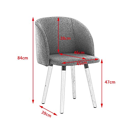 WOLTU 4X Sillas de Comedor Nordicas Estilo Vintage Dining Chairs Juego de 4 Sillas de Cocina Tulip Sillas Tapizadas en Lino Silla de Conferencia Silla de Escritorio Gris Claro BH120hgr-4 WOLTU 4X Sillas de Comedor Nordicas Estilo Vintage Dining Chairs Juego de 4 Sillas de Cocina Tulip Sillas Tapizadas en Lino Silla de Conferencia Silla de Escritorio Gris Claro BH120hgr-4