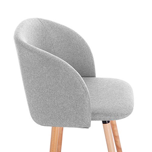 WOLTU 4X Sillas de Comedor Nordicas Estilo Vintage Dining Chairs Juego de 4 Sillas de Cocina Tulip Sillas Tapizadas en Lino Silla de Conferencia Silla de Escritorio Gris Claro BH120hgr-4 WOLTU 4X Sillas de Comedor Nordicas Estilo Vintage Dining Chairs Juego de 4 Sillas de Cocina Tulip Sillas Tapizadas en Lino Silla de Conferencia Silla de Escritorio Gris Claro BH120hgr-4
