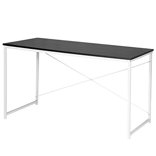WOLTU Escritorio de Computadora Muebles de Oficina Mesa de PC Mesa de Oficina Ordenador con Diseño Industrial, Madera y Acero 120x60x70cm Negro+Blanco TSB08sz WOLTU Escritorio de Computadora Muebles de Oficina Mesa de PC Mesa de Oficina Ordenador con Diseño Industrial, Madera y Acero 120x60x70cm Negro+Blanco TSB08sz