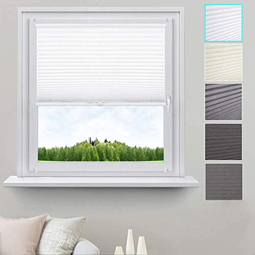 WOLTU Estor Plisado Persianas para Ventanas y Puertas Sin perforación 65x100cm Blanco PS5622ws05 WOLTU Estor Plisado Persianas para Ventanas y Puertas Sin perforación 65x100cm Blanco PS5622ws05