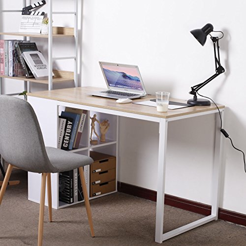 WOLTU Mesa Escritorio de Computadora Mesa de Oficina Mesa de Ordenador Portátil con 4 Estantes, Estructura de Acero 120x60x75cm Roble TSG26hei WOLTU Mesa Escritorio de Computadora Mesa de Oficina Mesa de Ordenador Portátil con 4 Estantes, Estructura de Acero 120x60x75cm Roble TSG26hei