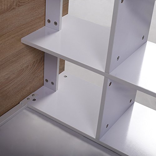 WOLTU Mesa Escritorio de Computadora Mesa de Oficina Mesa de Ordenador Portátil con 4 Estantes, Estructura de Acero 120x60x75cm Roble TSG26hei WOLTU Mesa Escritorio de Computadora Mesa de Oficina Mesa de Ordenador Portátil con 4 Estantes, Estructura de Acero 120x60x75cm Roble TSG26hei