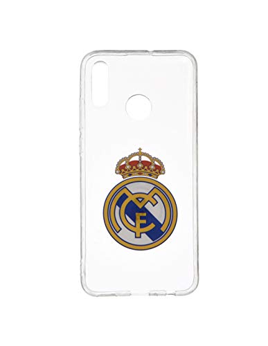 Wondee Global Services Carcasa Transparente con Escudo Color del Real Madrid Club de Futbol para Xiaomi RedMi Note 7 Pro
