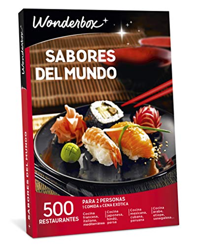 WONDERBOX Caja Regalo -SABORES del Mundo- 500 restaurantes para Dos Personas WONDERBOX Caja Regalo -SABORES del Mundo- 500 restaurantes para Dos Personas