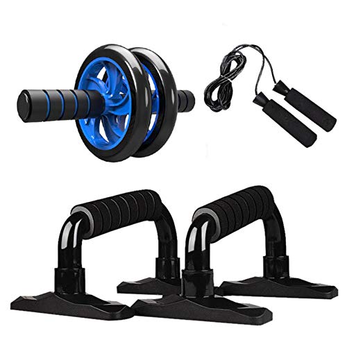 WonderfulDay Kit de Rodillo de Rueda 5-en-1 Muscle Trainer Rodillo de Rueda AB Abdominal con Barra de Empuje UP Rodilla para Saltar Rodillera Gimnasio Equipo de Gimnasio en casa, Tipo2