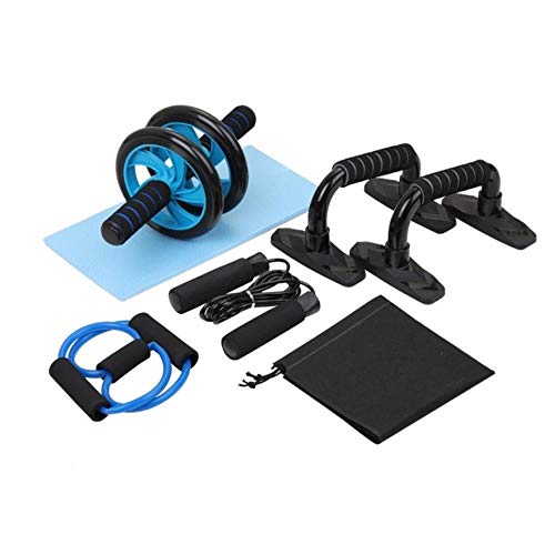 WonderfulDay Kit de Rodillo de Rueda 5-en-1 Muscle Trainer Rodillo de Rueda AB Abdominal con Barra de Empuje UP Rodilla para Saltar Rodillera Gimnasio Equipo de Gimnasio en casa, Tipo2