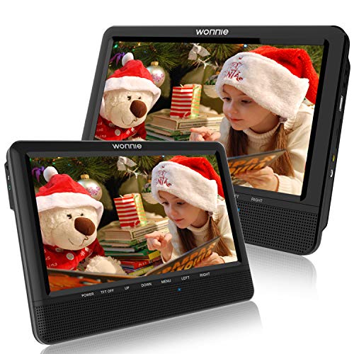 WONNIE 10.1" Reproductor de DVD Portátil con 2 Pantallas Soporta Tarjeta SD/USB para Reposacabezas de Coche con Mando a Distancia WONNIE 10.1" Reproductor de DVD Portátil con 2 Pantallas Soporta Tarjeta SD/USB para Reposacabezas de Coche con Mando a Distancia