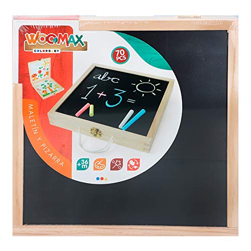 Woomax 43623 - Maletín pizarra y figuras magnéticas, 70 piezas Woomax 43623 - Maletín pizarra y figuras magnéticas, 70 piezas