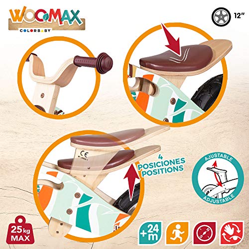 WOOMAX - Bicicleta sin pedales, madera WOOMAX - Bicicleta sin pedales, madera