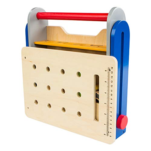 WOOMAX - Caja herramientas de madera plegable (ColorBaby 46216)