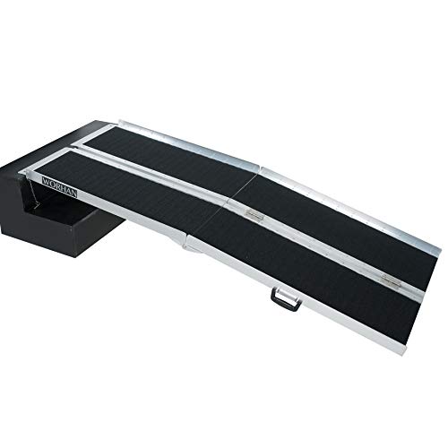 WORHAN® 1.83m Rampa Plegable Carga Silla de Ruedas Discapacitado Movilidad Aluminio Anodizado Modelo de Alta Adherencia 183cm R6J WORHAN® 1.83m Rampa Plegable Carga Silla de Ruedas Discapacitado Movilidad Aluminio Anodizado Modelo de Alta Adherencia 183cm R6J