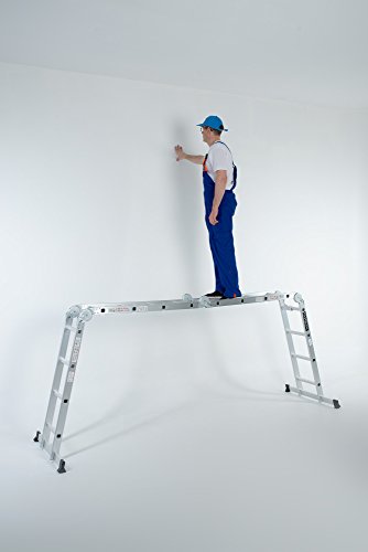 WORHAN® 4.6m Escalera Multiuso con 2 Plataformas de Acero Multifuncional Plegable Tijera Aluminio 2 Estabilizadores Bisagra Grande Nueva Generación Calidad Alta KS4.6+platforms WORHAN® 4.6m Escalera Multiuso con 2 Plataformas de Acero Multifuncional Plegable Tijera Aluminio 2 Estabilizadores Bisagra Grande Nueva Generación Calidad Alta KS4.6+platforms