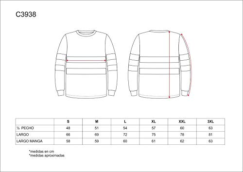 Work Team Camiseta Cuello Caja, Manga Larga, Cintas Reflectantes Hombre Marino L Work Team Camiseta Cuello Caja, Manga Larga, Cintas Reflectantes Hombre Marino L