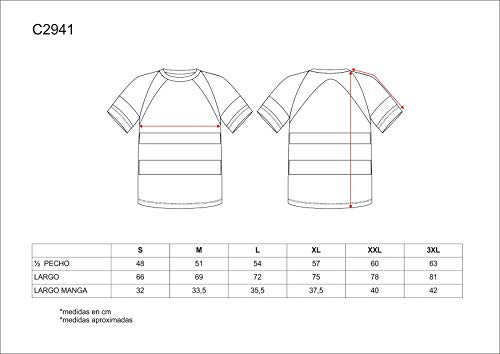 Work Team Camiseta Manga Corta Combinada con Alta Visibilidad. Cintas Reflectantes. EN ISO 20471:2013. Hombre Amarillo A.V.+Negro L