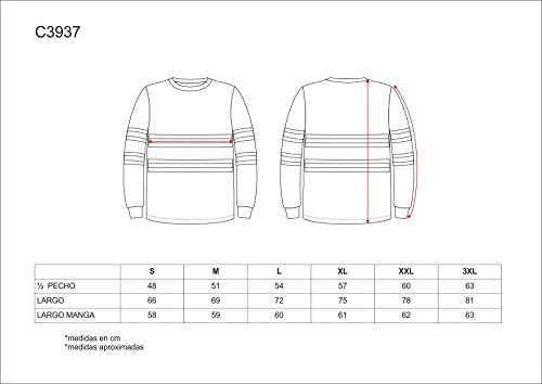 Work Team Camiseta Manga Larga, Cuello Redondo, Alta Visibilidad, Cintas Reflectantes combinadas. Unisex Marino+Amarillo A.V. Medium Work Team Camiseta Manga Larga, Cuello Redondo, Alta Visibilidad, Cintas Reflectantes combinadas. Unisex Marino+Amarillo A.V. Medium