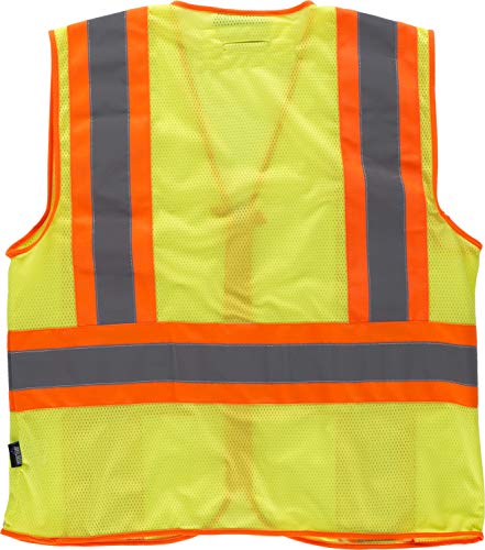 Work Team Chaleco Alta Visibilidad, Multibolsillos, Cintas Reflectantes bicolores Verticales y horizontales. Hombre Amarillo XL Work Team Chaleco Alta Visibilidad, Multibolsillos, Cintas Reflectantes bicolores Verticales y horizontales. Hombre Amarillo XL
