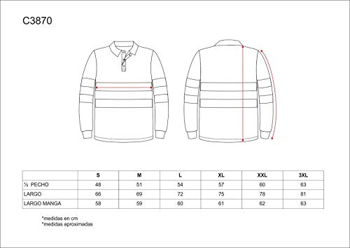 Work Team Polo Combinado Alta Visibilidad Manga Larga, Cintas Reflectantes Torso y Mangas. EN ISO 20471:2013 Hombre Amarillo A.V.+Marino Medium Work Team Polo Combinado Alta Visibilidad Manga Larga, Cintas Reflectantes Torso y Mangas. EN ISO 20471:2013 Hombre Amarillo A.V.+Marino Medium