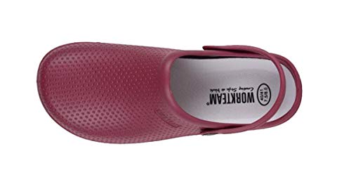 Work Team Zueco EVA Unisex. Ultraligero, ergonómico. Anatómico, con Cámara ortopédica, Suave para los pies. Hombre Granate 38/39 Work Team Zueco EVA Unisex. Ultraligero, ergonómico. Anatómico, con Cámara ortopédica, Suave para los pies. Hombre Granate 38/39