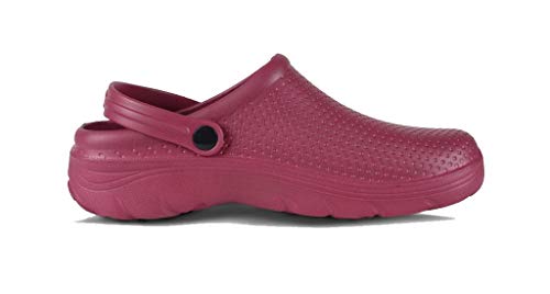 Work Team Zueco EVA Unisex. Ultraligero, ergonómico. Anatómico, con Cámara ortopédica, Suave para los pies. Hombre Granate 38/39 Work Team Zueco EVA Unisex. Ultraligero, ergonómico. Anatómico, con Cámara ortopédica, Suave para los pies. Hombre Granate 38/39