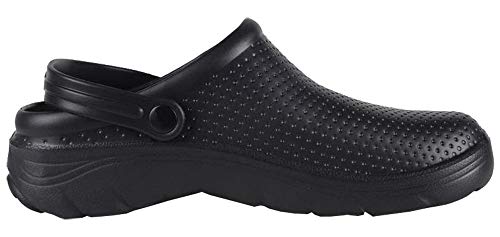 Work Team Zueco EVA Unisex. Ultraligero, ergonómico. Anatómico, con Cámara ortopédica, Suave para los pies. Hombre Negro 40/41 Work Team Zueco EVA Unisex. Ultraligero, ergonómico. Anatómico, con Cámara ortopédica, Suave para los pies. Hombre Negro 40/41