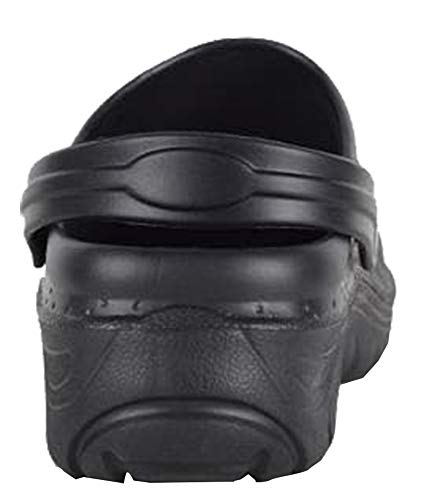 Work Team Zueco EVA Unisex. Ultraligero, ergonómico. Anatómico, con Cámara ortopédica, Suave para los pies. Hombre Negro 40/41 Work Team Zueco EVA Unisex. Ultraligero, ergonómico. Anatómico, con Cámara ortopédica, Suave para los pies. Hombre Negro 40/41
