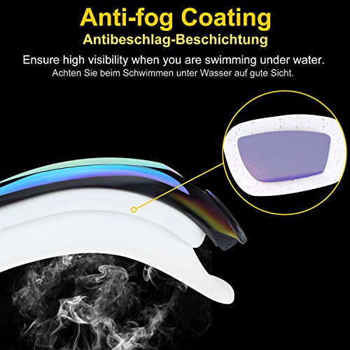 WOTEK Gafas de Natacion,Anti-vaho HD y Anti-UV Sin Fugas Gafas Natacion,Set con Puente Nasal Desmontable,Gafas Buceo de Protección para Hombres, Apto para Todo Tipo de Deportes Acuáticos WOTEK Gafas de Natacion,Anti-vaho HD y Anti-UV Sin Fugas Gafas Natacion,Set con Puente Nasal Desmontable,Gafas Buceo de Protección para Hombres, Apto para Todo Tipo de Deportes Acuáticos