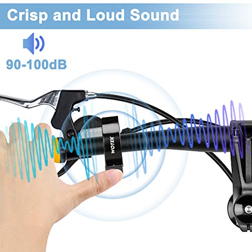 WOTEK Timbre Bicicleta, Timbre de Bicicleta Aleación de Aluminio, Set de 2 Timbre Bici 90-100 dB con Sonido Alto y Nítido, Accesorio Bicicleta para MTB, Bicis Eléctricas, Bicicleta Carretera WOTEK Timbre Bicicleta, Timbre de Bicicleta Aleación de Aluminio, Set de 2 Timbre Bici 90-100 dB con Sonido Alto y Nítido, Accesorio Bicicleta para MTB, Bicis Eléctricas, Bicicleta Carretera
