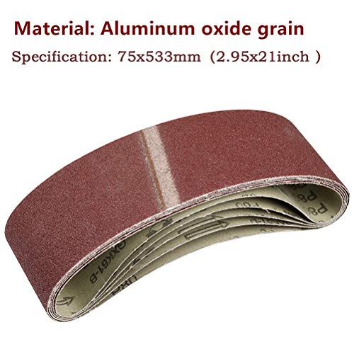 WOWOSS 25 Piezas Grano Bandas de Lija Tejido 75x533mm, Correas para Lijadoras 40/60/80/120/180 para Lijadora de Banda/Tejido de Lija WOWOSS 25 Piezas Grano Bandas de Lija Tejido 75x533mm, Correas para Lijadoras 40/60/80/120/180 para Lijadora de Banda/Tejido de Lija