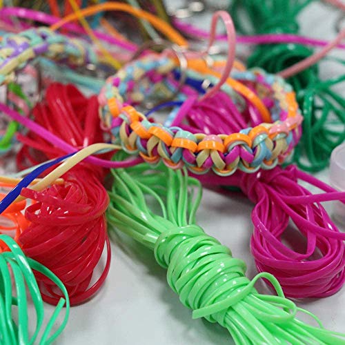 WOWOSS Hilo Scoubidou 20 Colores 2,5 mm para Manualidades, Cordón de Plástico con Clips a Presión y Llaveros para Hacer Collar Pulseras WOWOSS Hilo Scoubidou 20 Colores 2,5 mm para Manualidades, Cordón de Plástico con Clips a Presión y Llaveros para Hacer Collar Pulseras