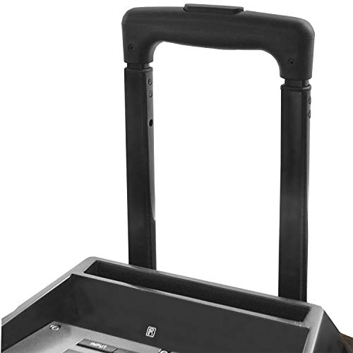 Woxter Rock'n'Roller XL - Altavoz trolley con función karaoke, 100W, Display, BLUETOOTH, Lector SD/USB, AUX, Prioridad Mic, Mando a Distancia, Batería de alta capacidad, X2 micrófonos inalámbricos