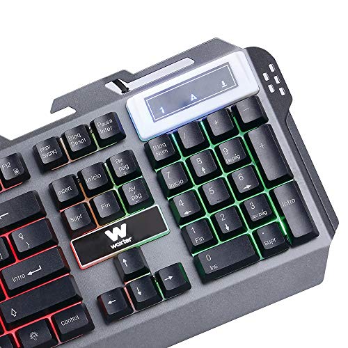 Woxter Stinger FX 80 Megakit Pro - Kit Gaming (Teclado retroiluminado de Base metálica,ratón óptico hasta 3200 dpi, Alfombrilla Microfibra 25x21, Auriculares con micrófono y Altavoces 2.0 15W)